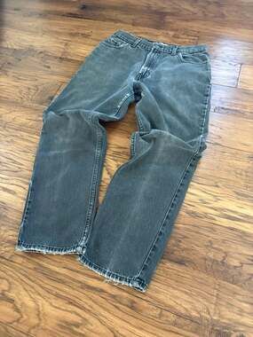Washed Black Old Navy Jeans – Y2K Skater Straight Fit w/ Raw Hems 🖤